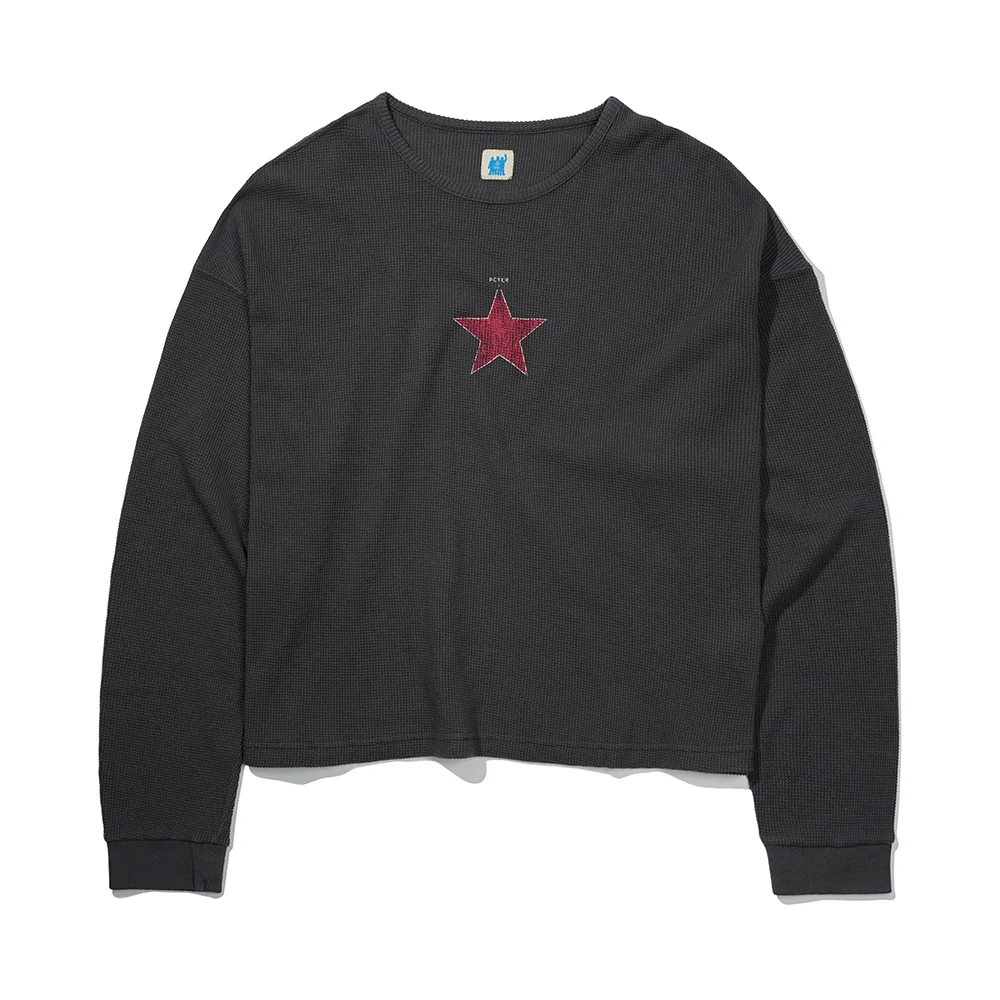 STAR PETER WAFFLE T-SHIRTS - CHARCOAL