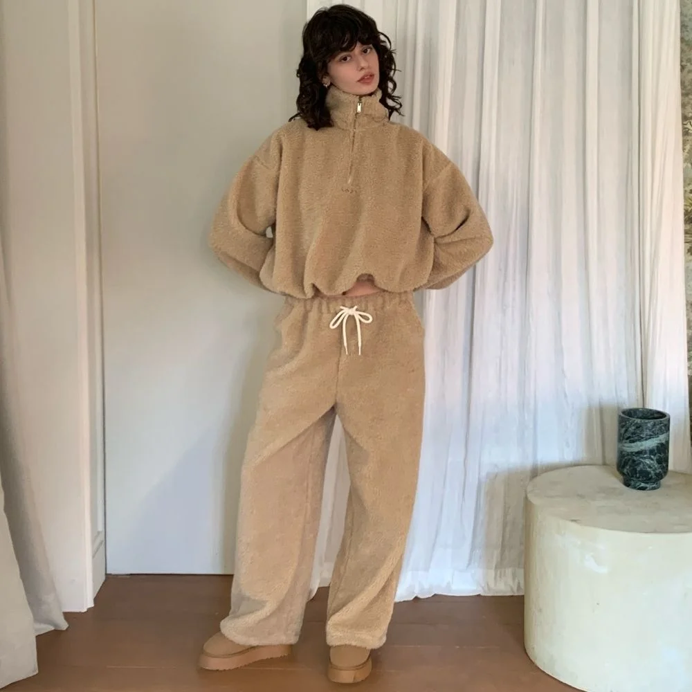 Sherpa Two-Way Sweatpants 米色