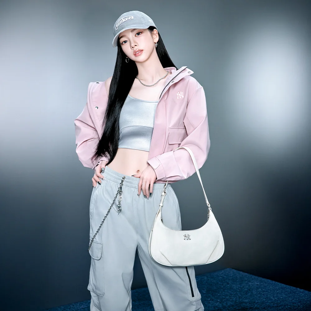 基本款 復古 尼龍 Hobo Bag NY (Ivory)