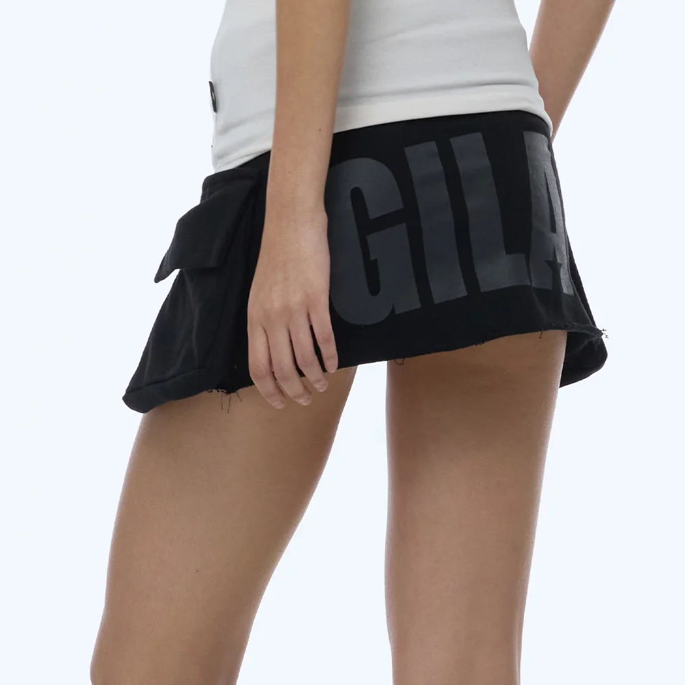 BOLD LOGO POCKET SKIRTS_BLACK