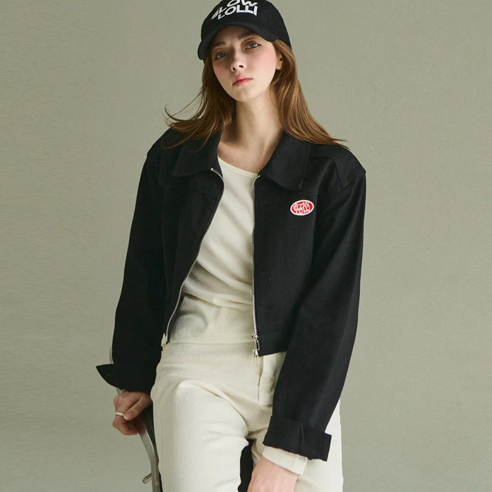 Cropped jacket - Black