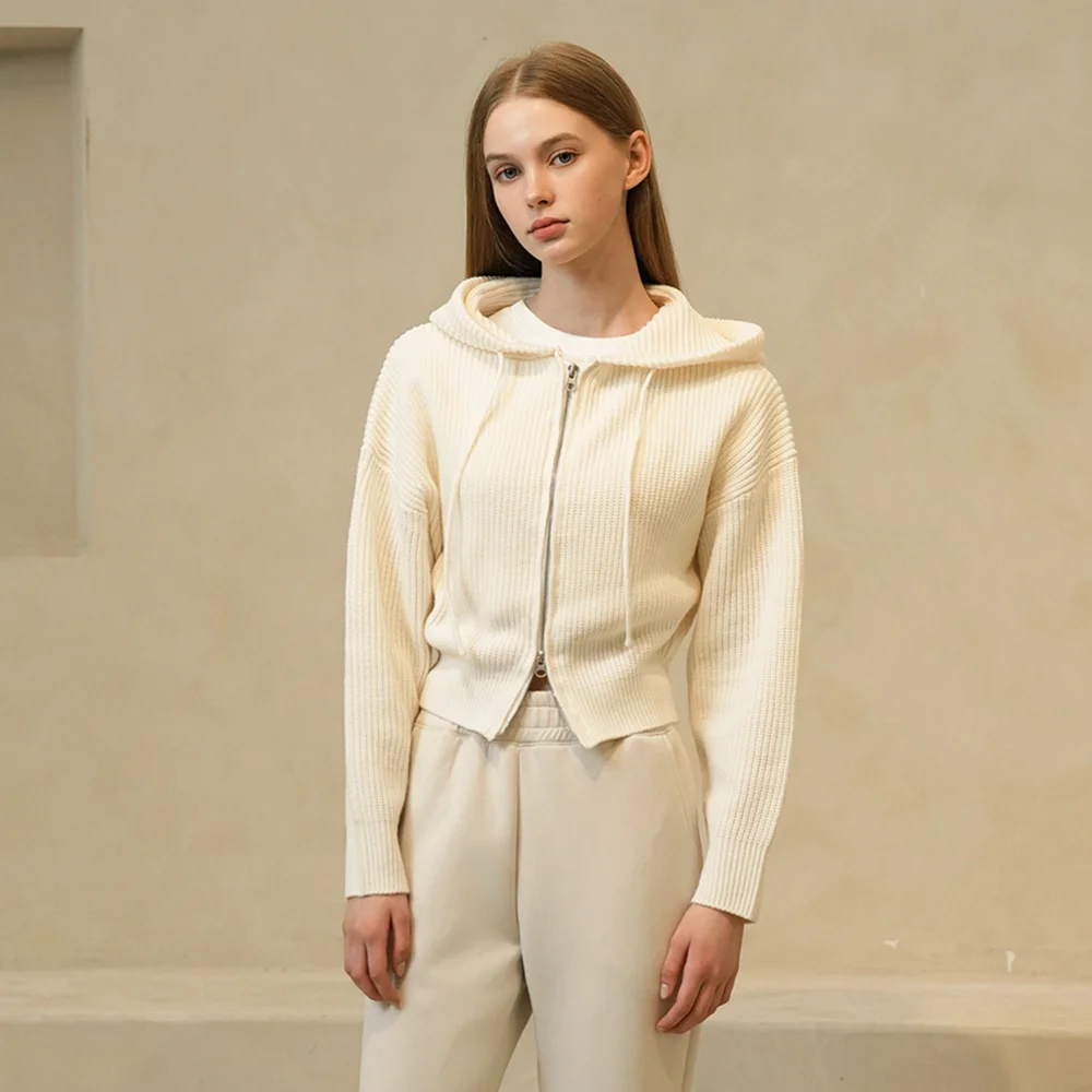 WK-04 HAZZY HOODIE CARDIGAN_IVORY