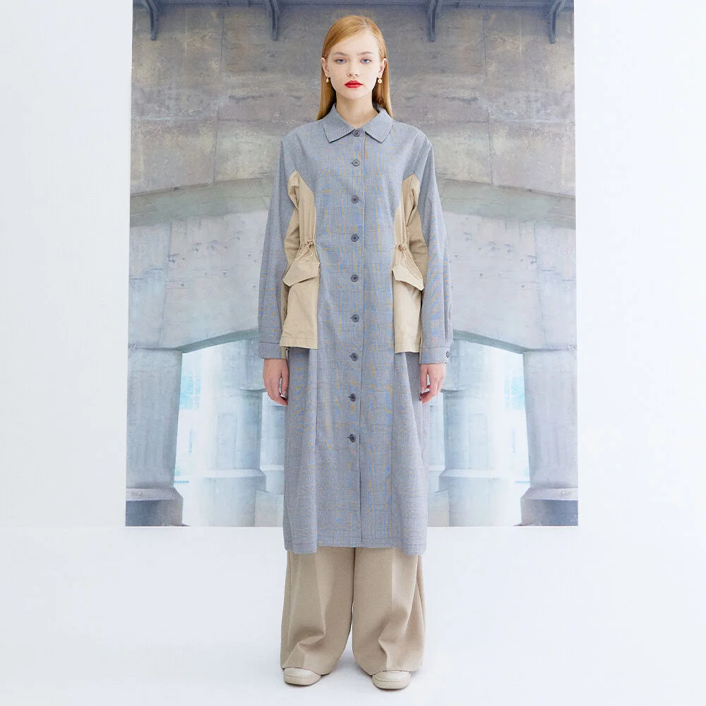 STRING SHIRTS DRESS_BEIGE