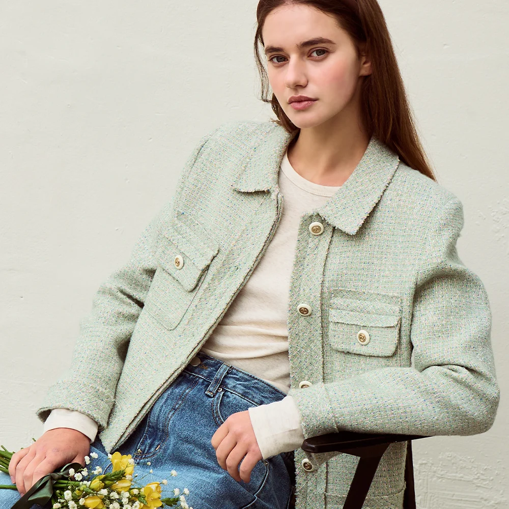 Solly tweed jacket - Mint