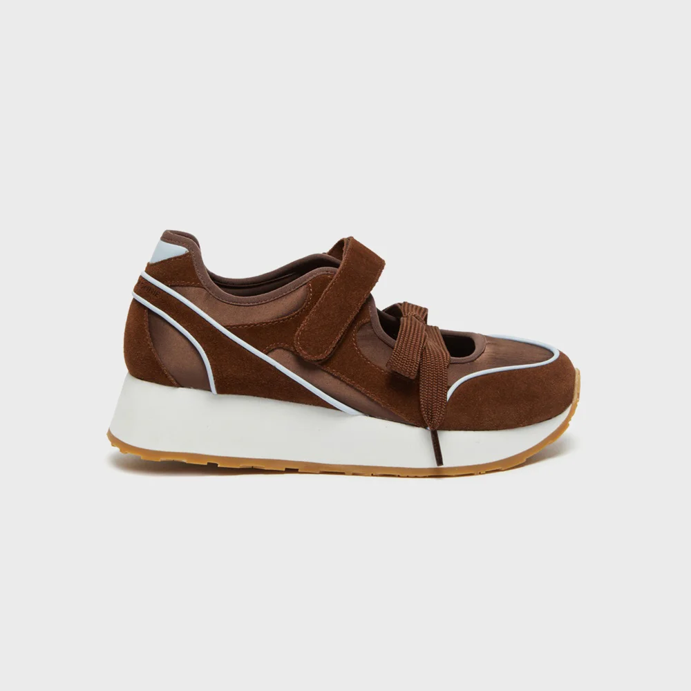 Layered ribbon sneakers(brown)_DG4DA26513BRN