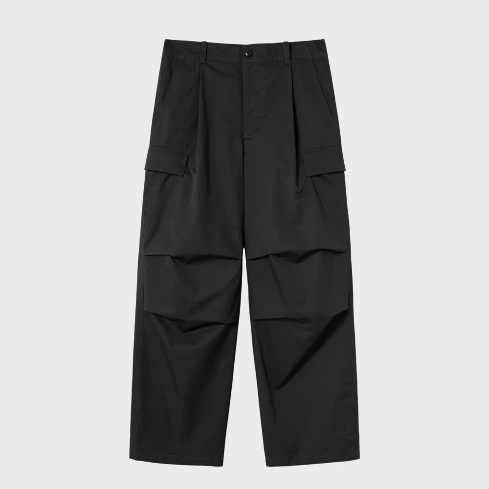 寬鬆 直筒 剪裁 工裝 褲子_CHARCOAL GREY / NE-PC023609-20