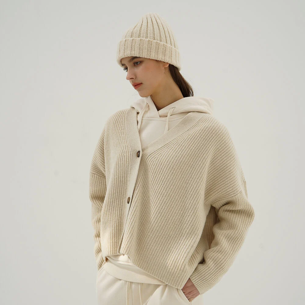 Cashmere Heavy Cardigan_Beige