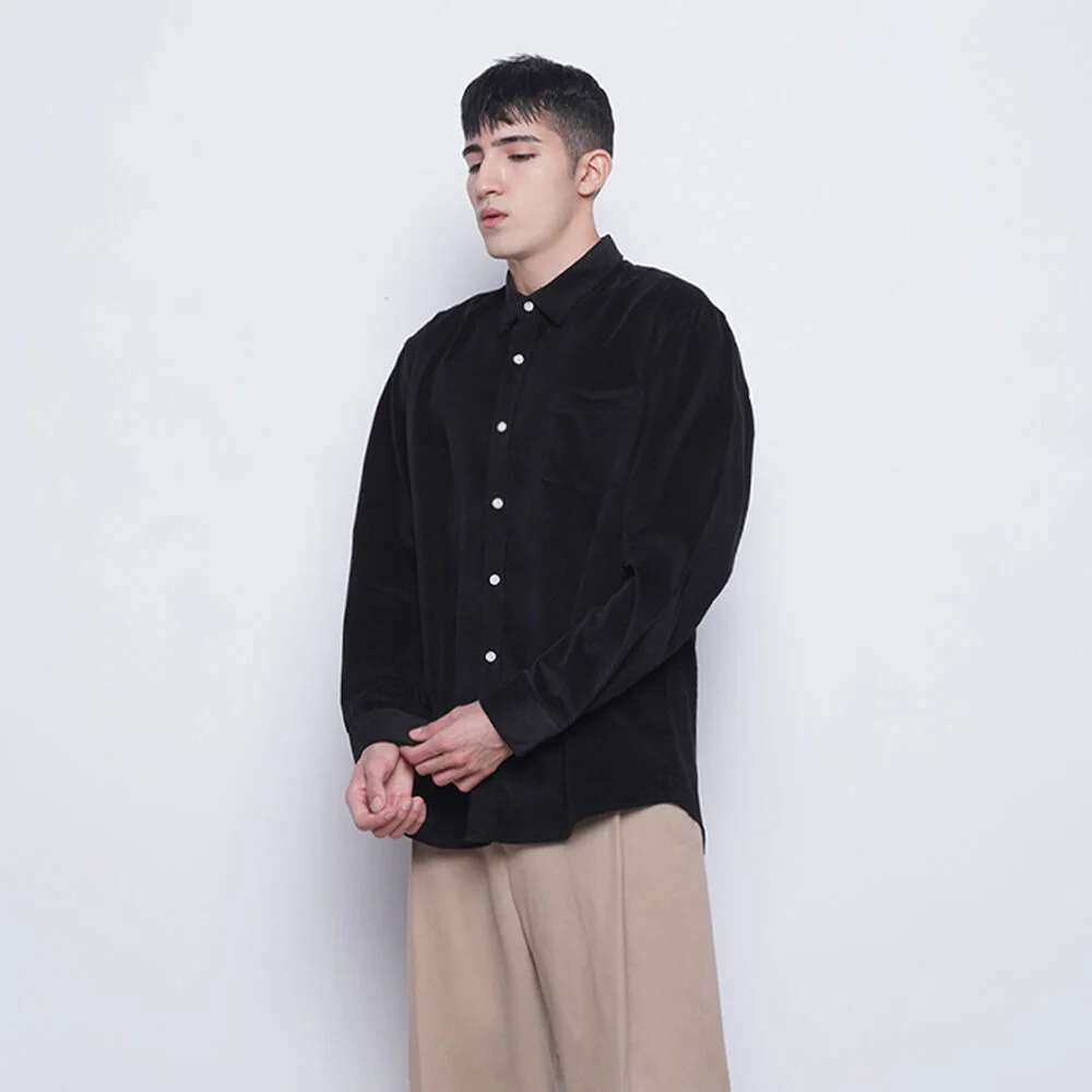 M201 coduroy over shirts black
