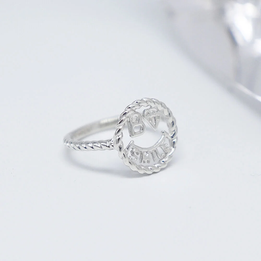 BONBEA Kitsch coin smile Ring Coin 笑臉 扭結 戒指