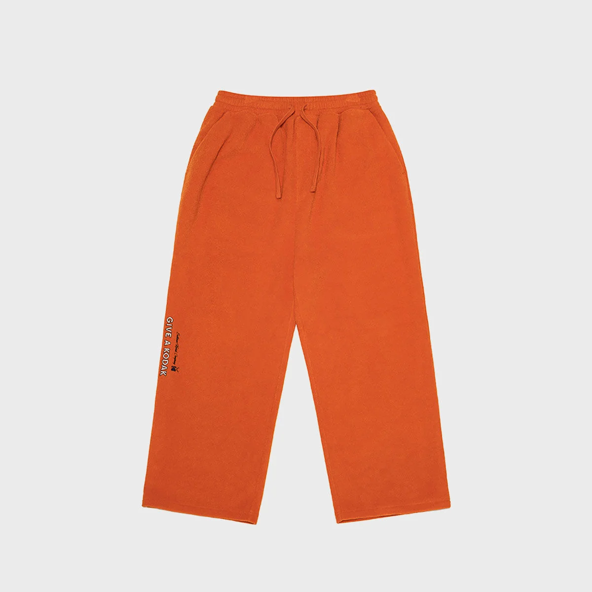 搖粒絨 直筒 褲子 ORANGE