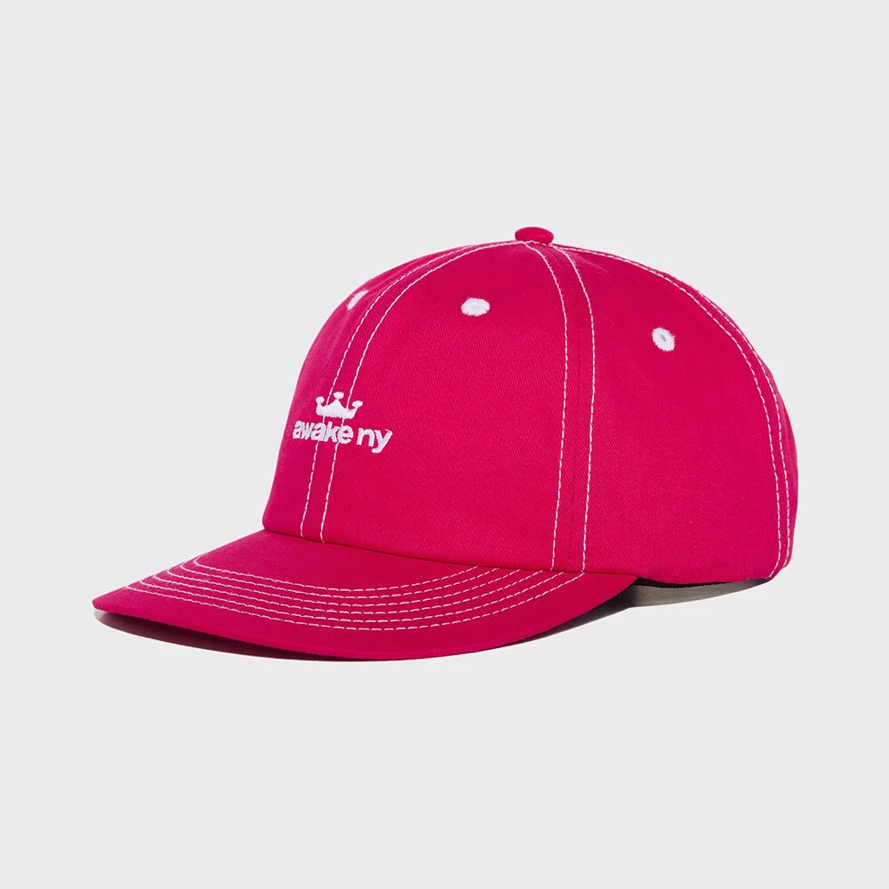 (U) 皇冠 標誌 & Flannel 粉色 CROWN LOGO 6 PANEL PINK