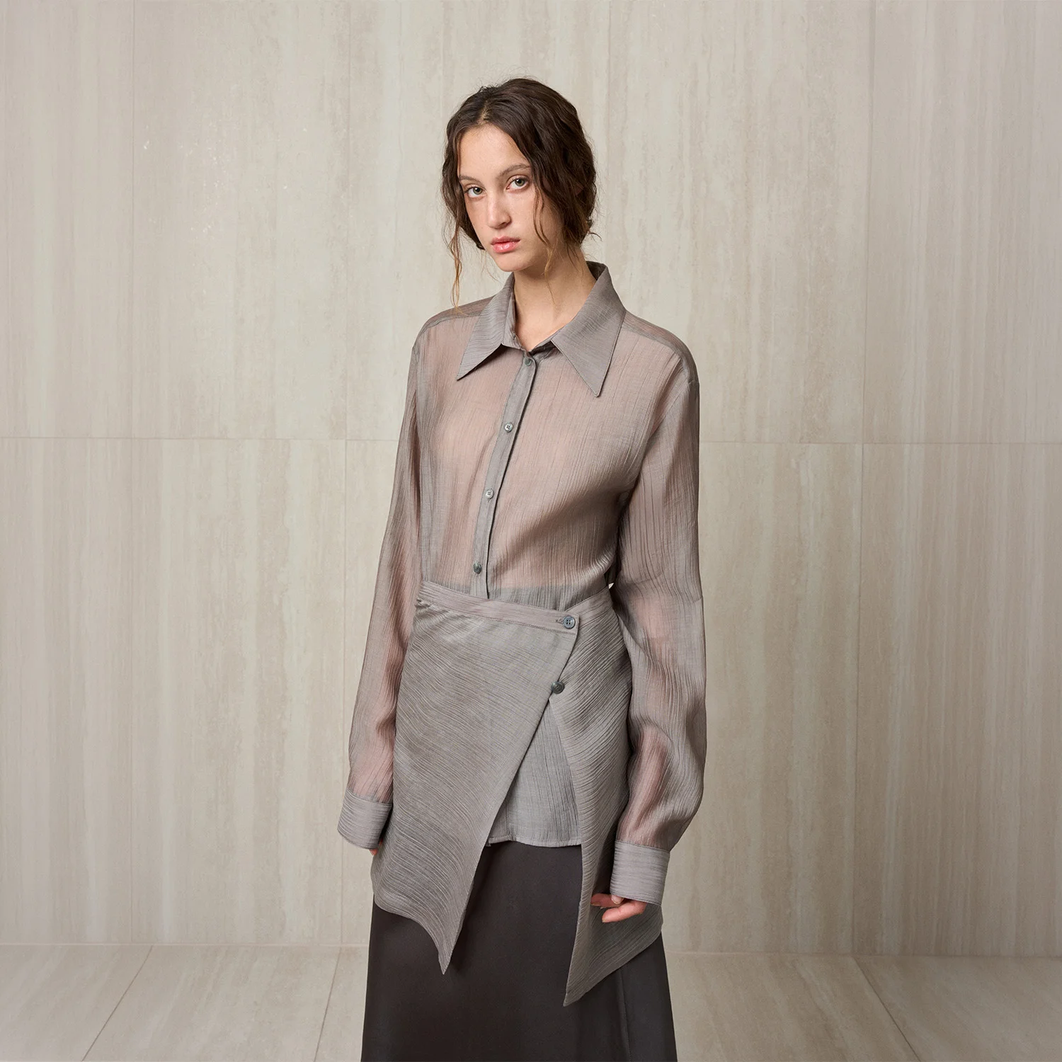 SHEER WRAP SHIRT