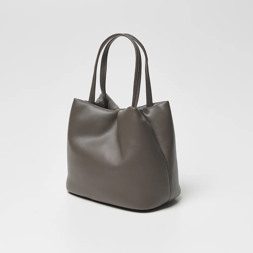 clover puffy BAG - dark grey