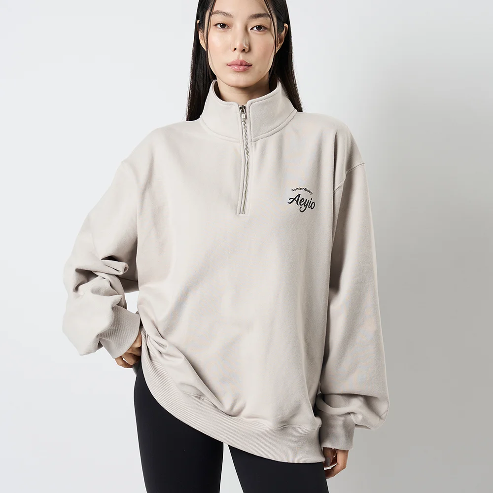 CLASSIC LOGO OVERFIT HALF ZIP UP_經典 標誌 寬鬆版型 半 拉鏈(2 Colors) _AZU1015