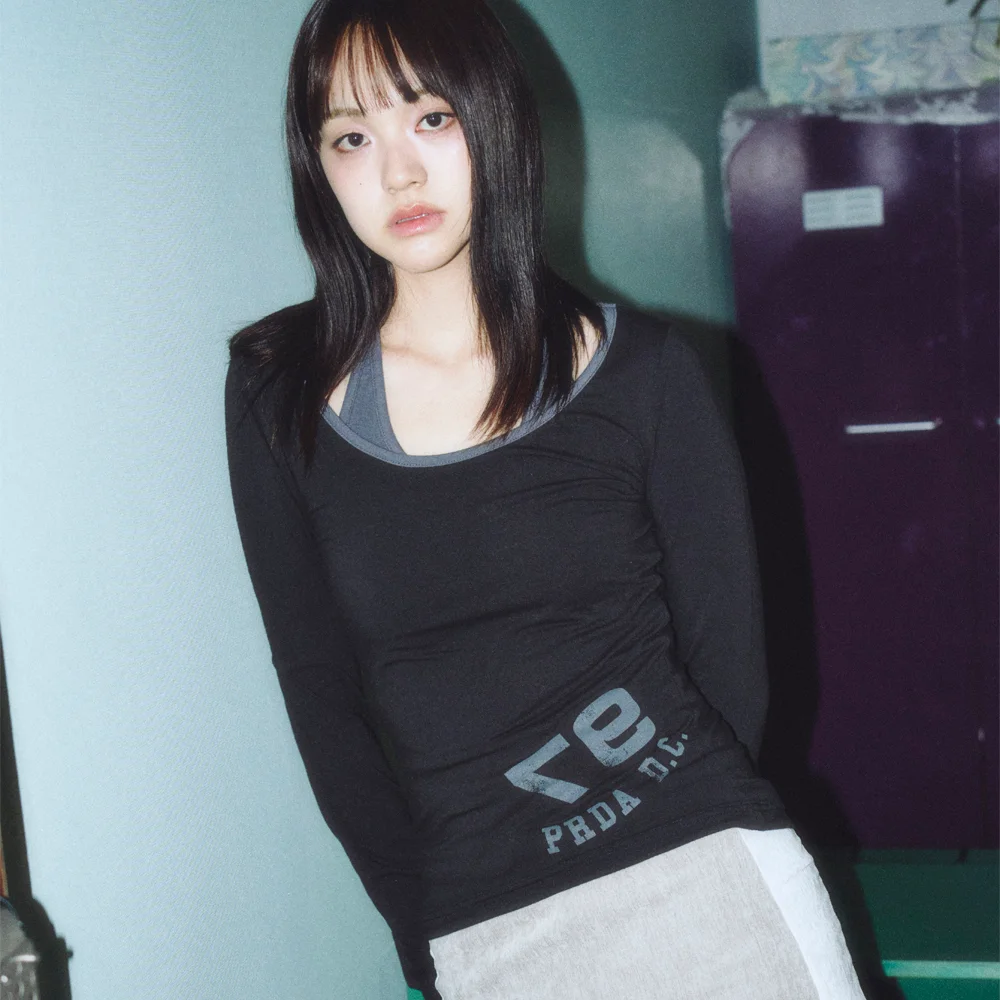 97 PDC LOGO LAYERED LONG SLEEVE BLACK
