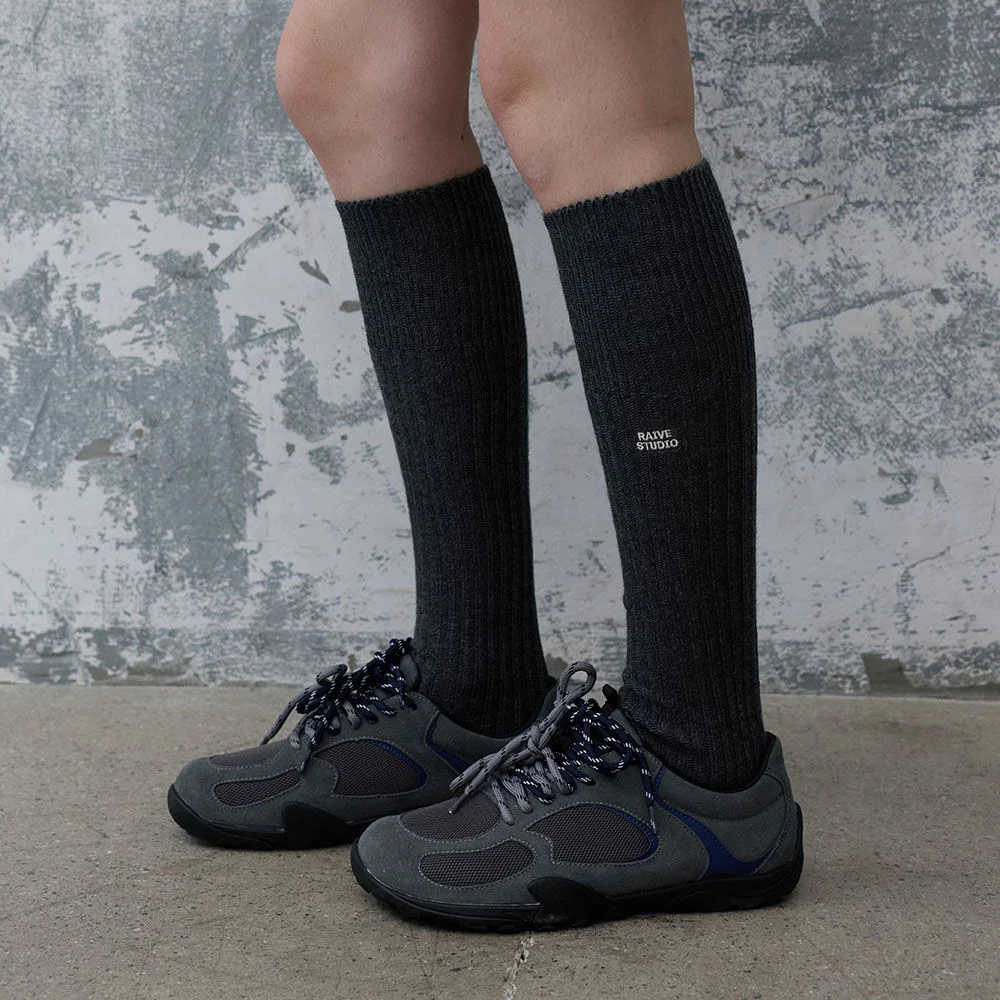 Ribbed Wool Long Socks VX6AK944_3color