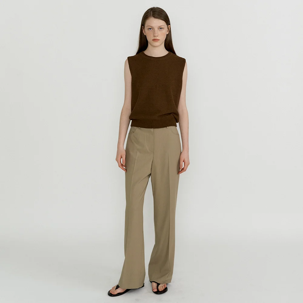 Liam Straight Slacks (Light Khaki)