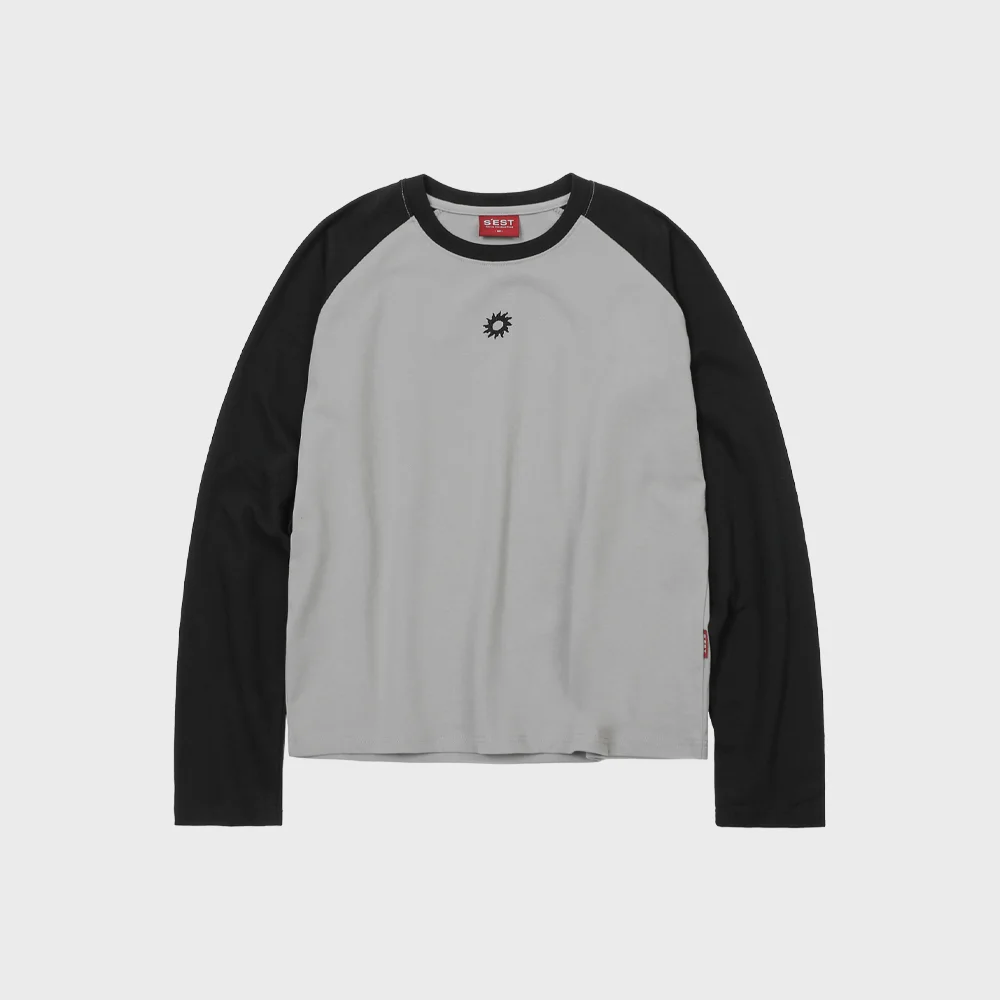 Contrast Raglan Long Sleeve Black