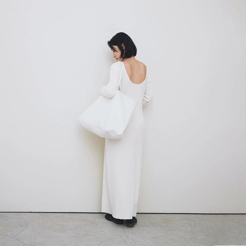 PLEATS KNIT DRESS
