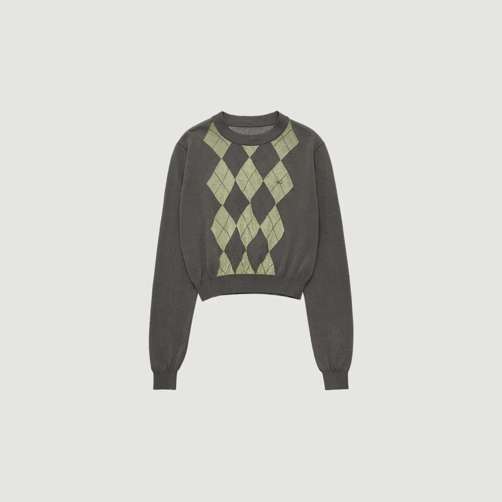 KATIE ARGYLE KNIT (CHARCOAL)