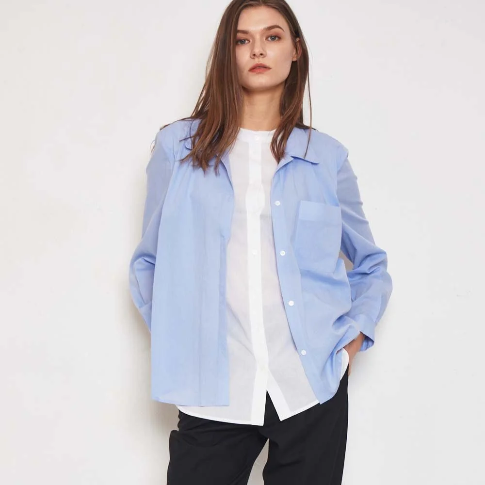 Layered shirt (SKY BL)