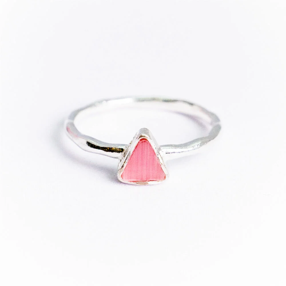 HR 172R_Pink Cat's Eye Ring (Silver 925)