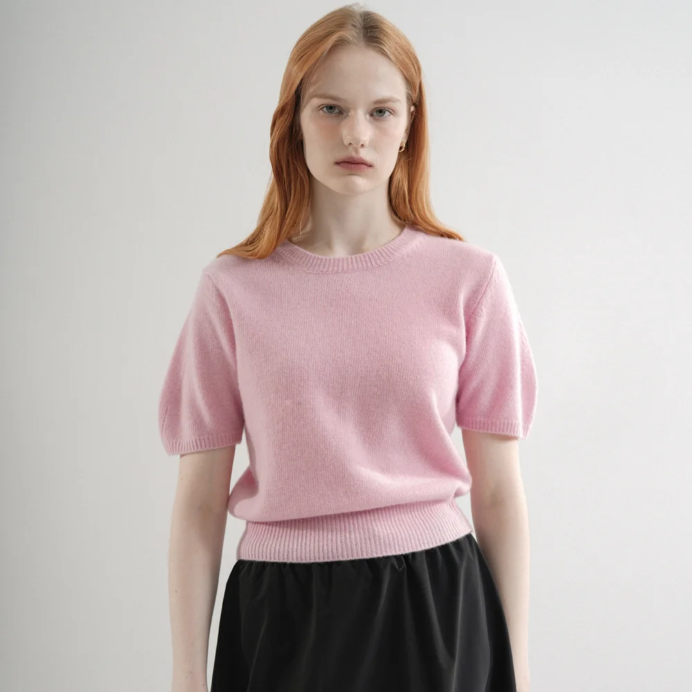 Merino Wool 100% Round Half Knit (Pink)