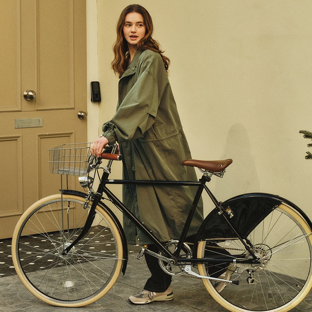W/90s Classic Fishtail Long Bomber Jacket_Khaki(WC25-OT02)