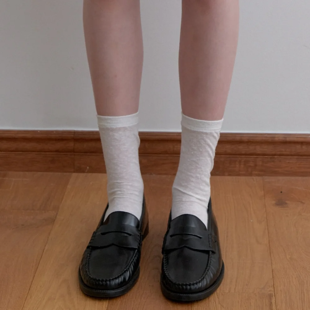 Sheeer Gauze Middle Socks_2COL (L251MSC020)