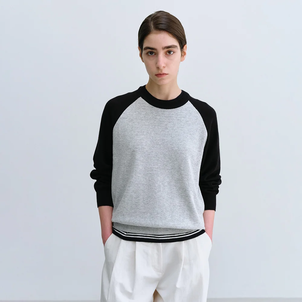 Summer Ted Raglan Knit in Black