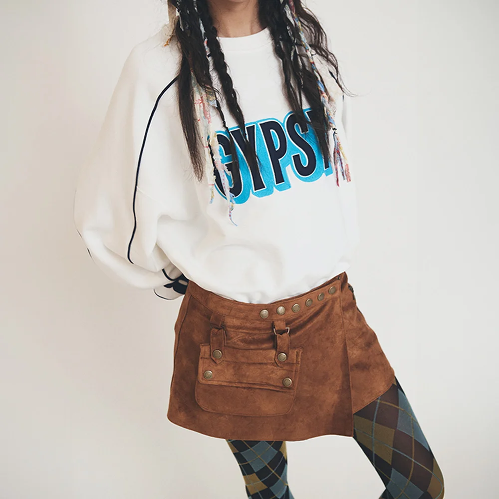 GYPSY PIPING SWEATSHIRT WHITE