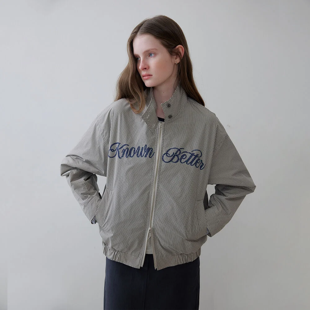 Better check blouson jumper _Gray