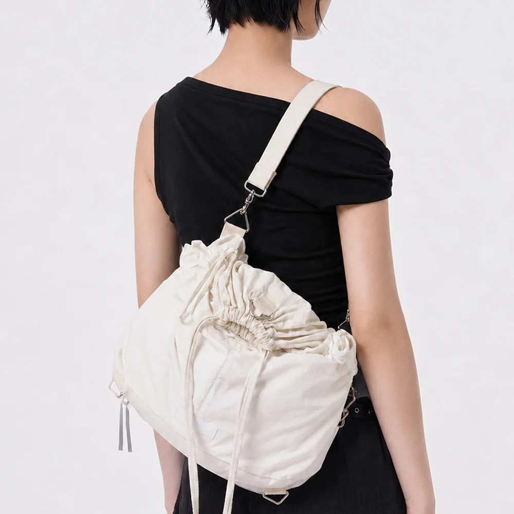 口袋 細節 可拆卸 肩帶 背包 單肩袋 女裝 袋 2WAY LAYERED CABBAGE BAG / MILK LAYER