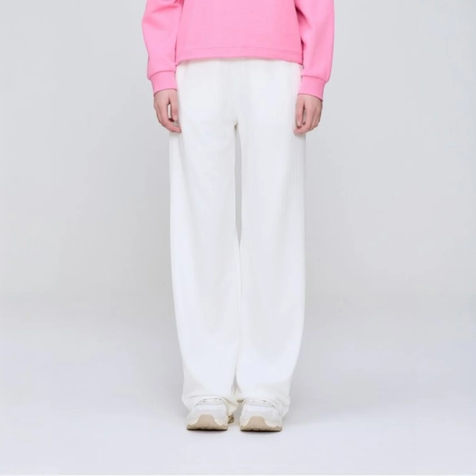 LOVEY (Luvvy) 女裝 提花 運動服 褲子_Cream_DWP25350W6