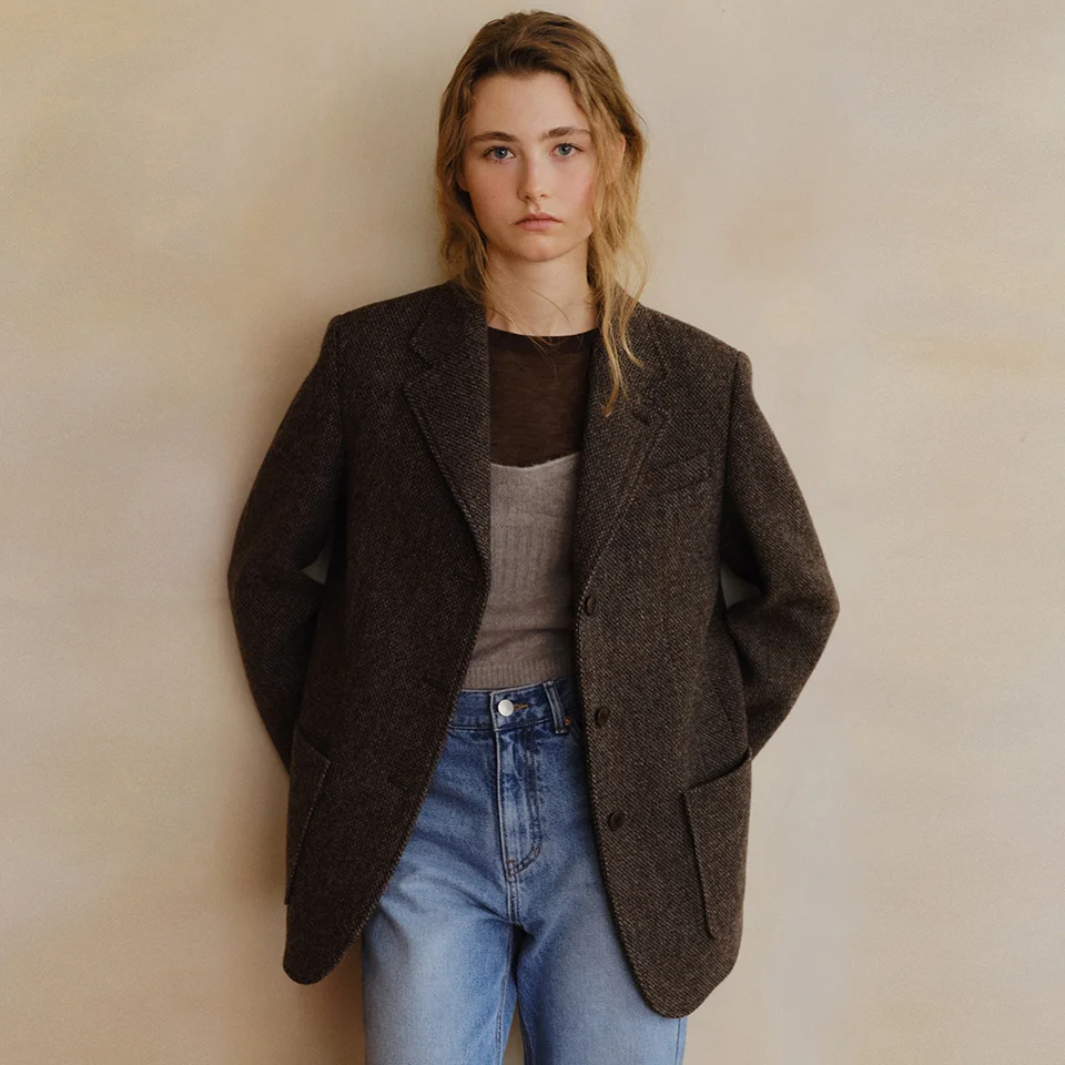 alpaca overfit jacket (brown)