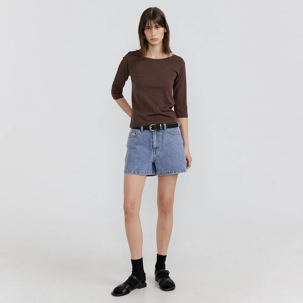 Raw Denim Shorts (Blue)