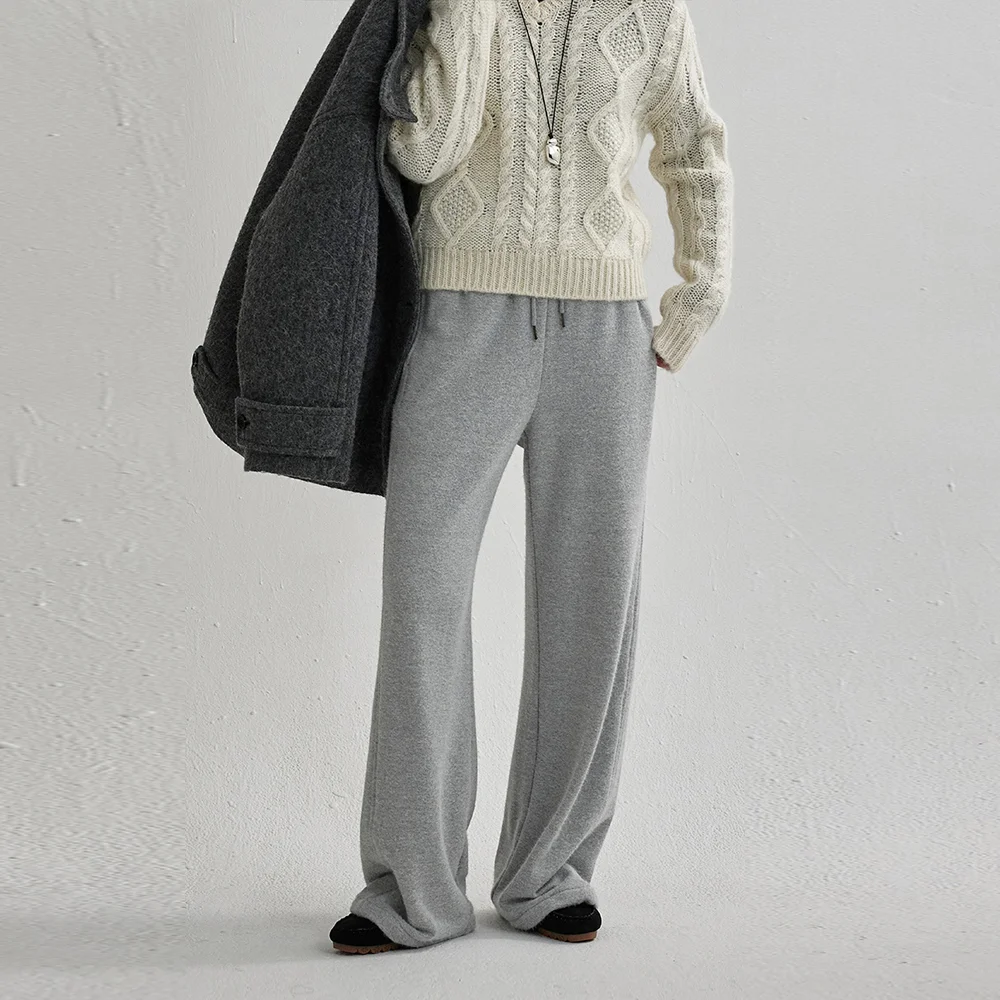 BRUSH CURVED JOGGER PANTS (ash gray)