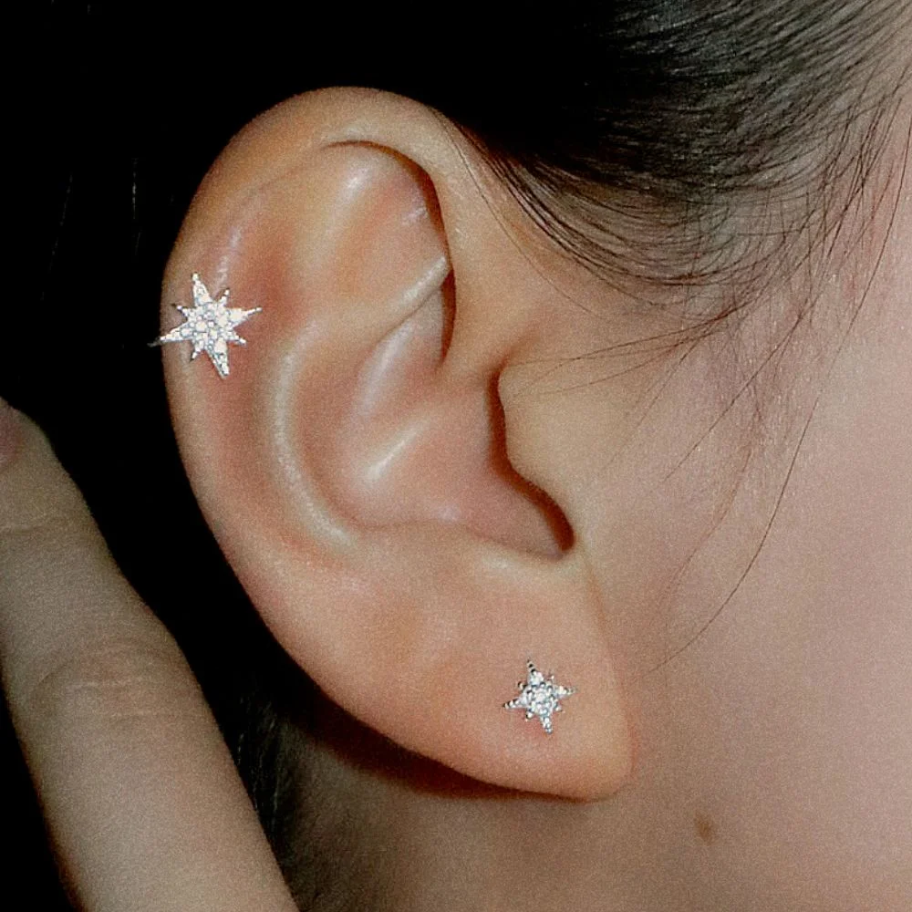 Starlight ear cuff + Starlight piercing / 星光 耳廓 耳袖 + 星光 穿環 套裝
