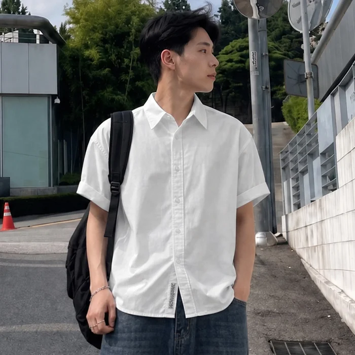 全 日 牛津布 半 襯衫-5Color