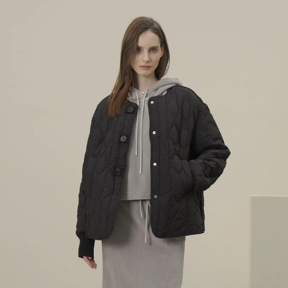 Quilted Down Jacket _Black