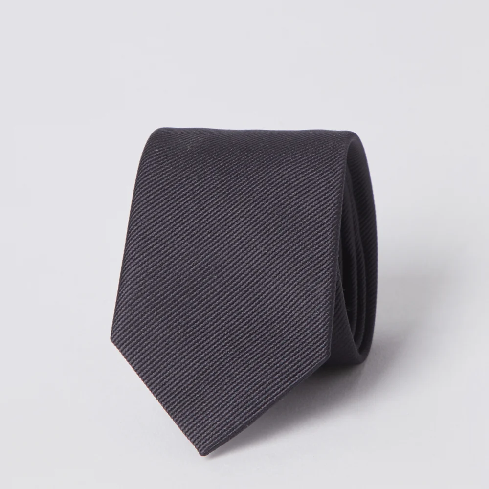 SILK SLIM TIE DARK GRAY (247)