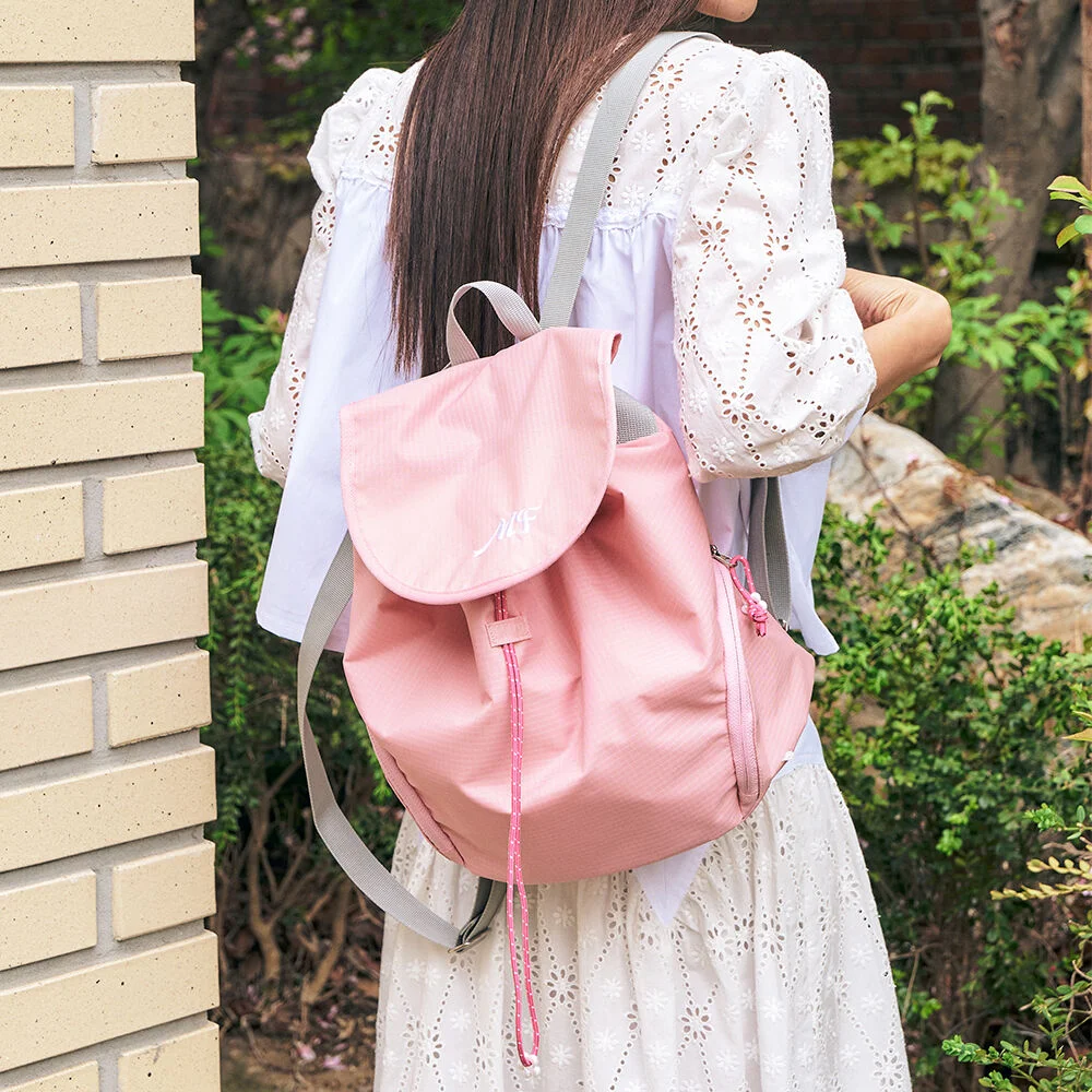 SIDE POCKET BACKPACK (LIGHT PINK)