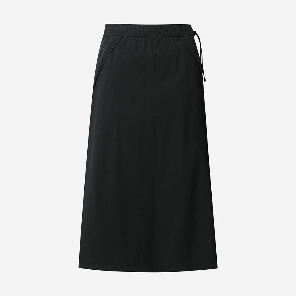 輕量 鬆緊帶 半身裙 女裝(BLACK)