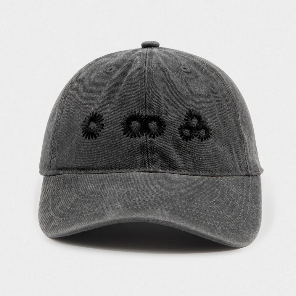 Newvy Logo Peach Ball Cap (CHARCOAL)