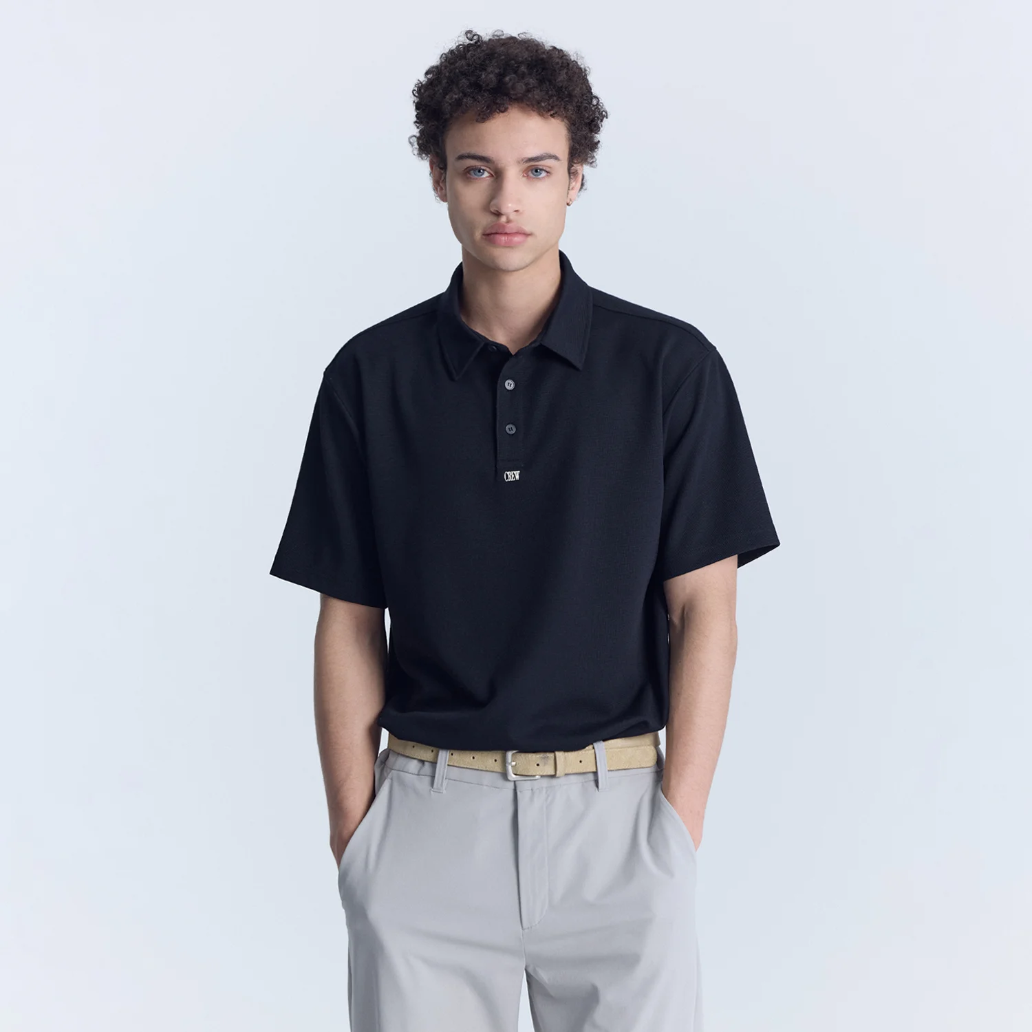 AIR WAFFLE POLO BLACK