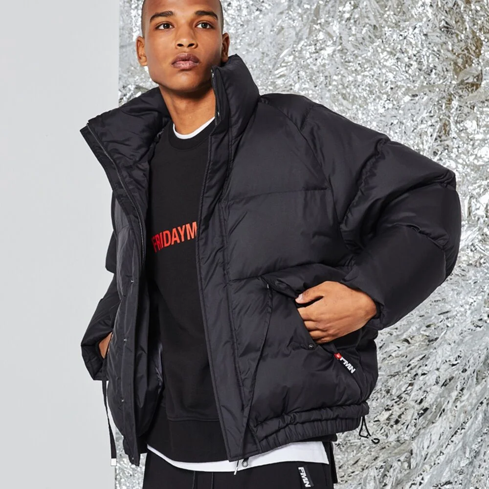 BLACK GOOSE-SHORT DOWN PUFFER JUMPER IEJU0F601BK