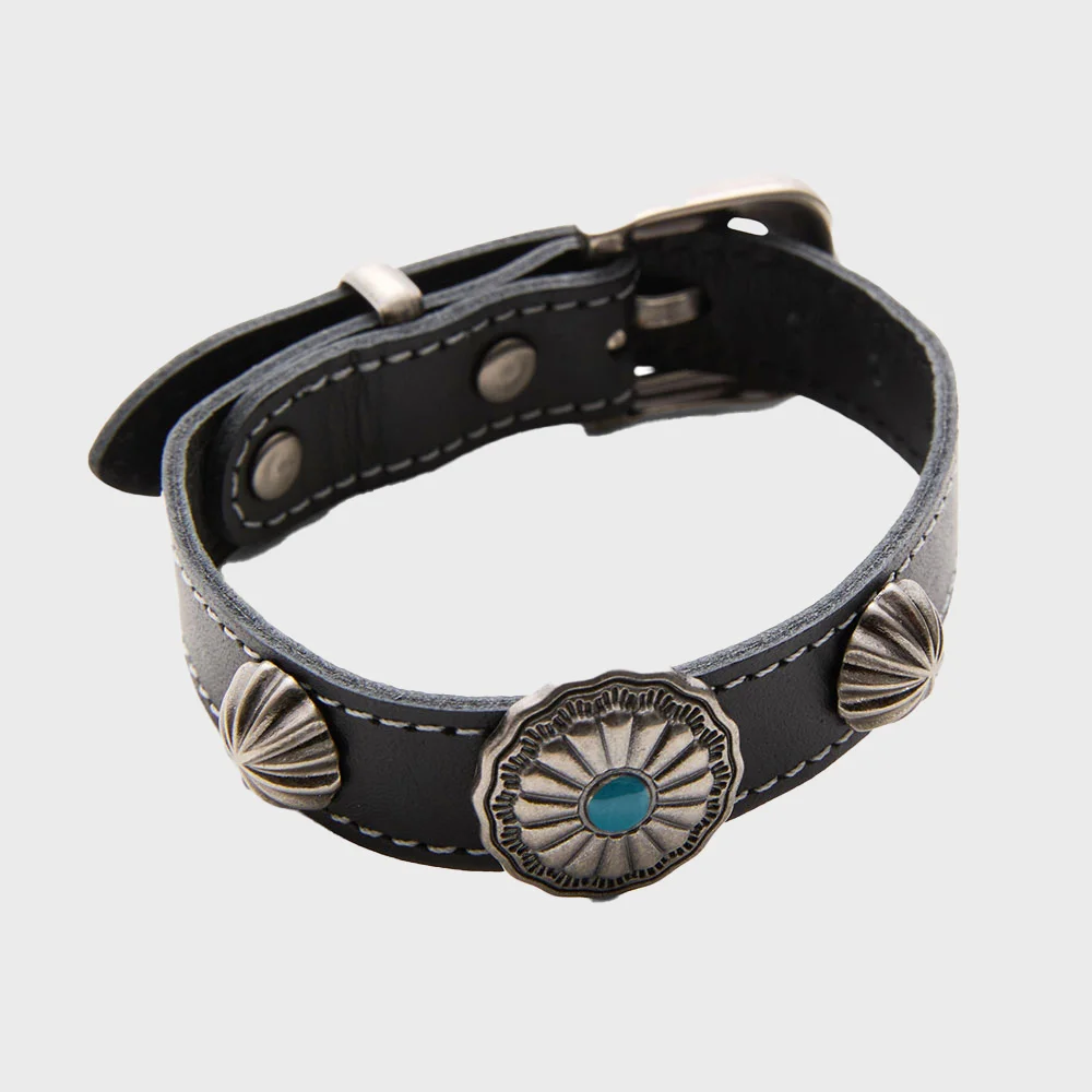 Concho Wrist Belt Black