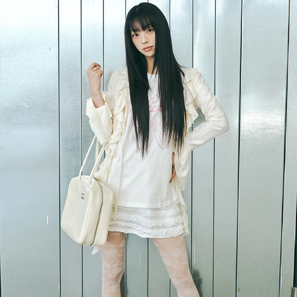 FRINGE LACE MINI SKIRT_IVORY