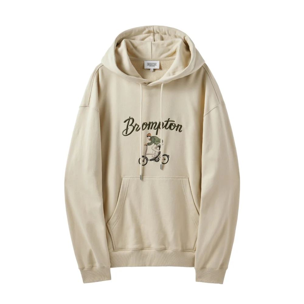 CYCLING GRAPHIC HOOD T-SHIRT - BUTTER (P243UHD403)
