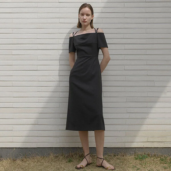 OHARA OFF SHOULDER DRESS(OP-6173)